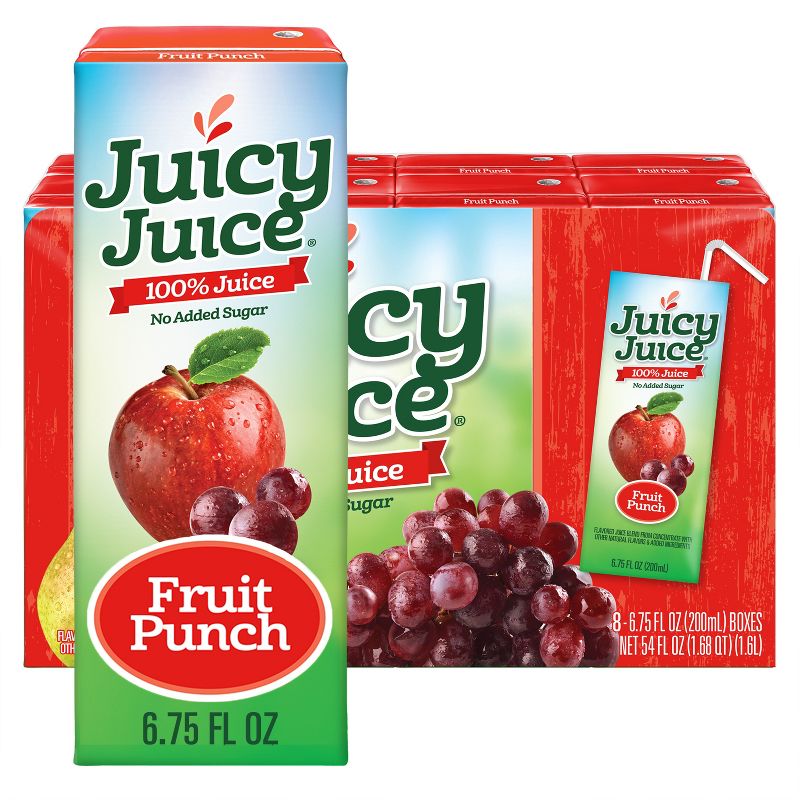 Juicy Juice Punch 100% Juice - 8pk/6.75 fl oz Boxes, 1 of 8
