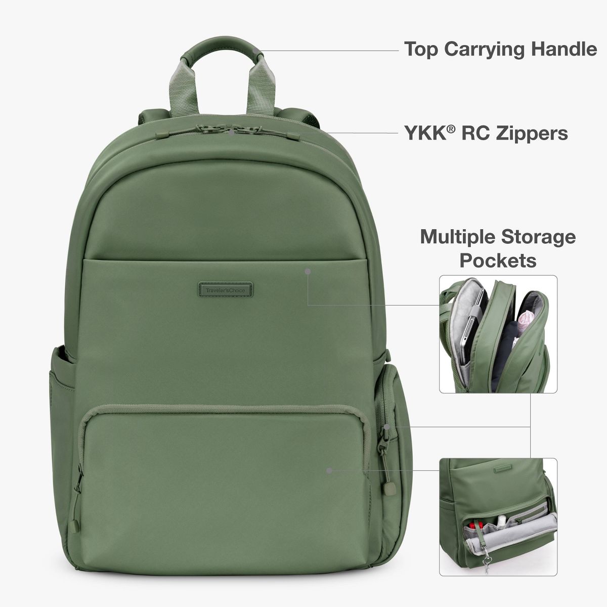 Traveler’s Choice Edinburgh Carry On Luggage and Backpack Set - thumbnail 7