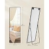 63 x 20 Inches, Rectangle Full Body Mirror with Stand, Aluminum Alloy Frame Floor Mirror, Tempered Glass - 4 of 4
