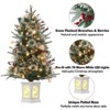 Pre-Lit Artificial Mini Christmas Tree,3FT Small Flocked Christmas Tree ,8 Lighting Modes,Timer Function,Tabletop Xmas Tree - 2 of 4