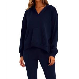Women's Boxy Hoodie With Kanga Pockets - mododoc - 1 of 2