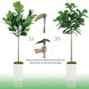 Artificial Fiddle Leaf Fig Tree, Faux Fiddle Leaf Fig Tree with Tall White Planter - 3 of 4
