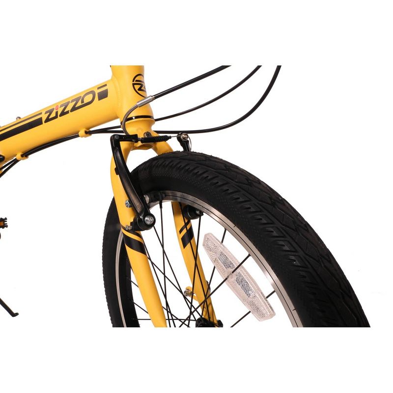 ZiZZO Campo 7 Speed 20&#34; Folding Cruiser Bike - Yellow, 5 of 7