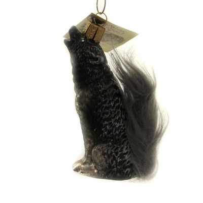 Old World Christmas 4.0" Vintage Howling Wolf Tail Ornament Woodland  -  Tree Ornaments