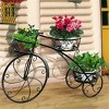 Artloge 3 Tiers Rack Shelf Bicycle Shape Garden Planters Rack Display Shelf Stand Flower Pot Plant Stand Metal Iron for Gardens Balconies Corridors - 3 of 4