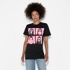 Women's Scream Bubble Boyfriend Short Sleeve Graphic T-Shirt - Black - 2 of 3