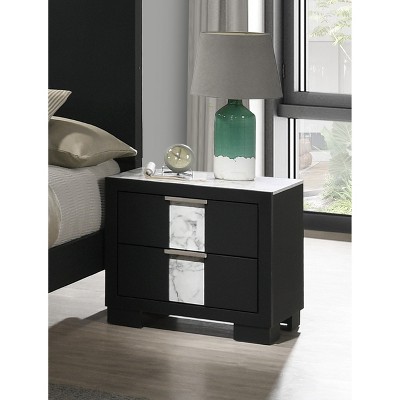 NicBex Nightstand with 2 Drawers,1pc Side Table with  Multi-colored and Finish and Pulls,Bedside Table for Bedroom,Living Room