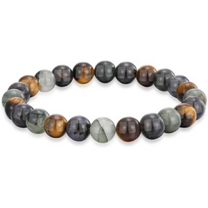 8mm Beaded Bracelets with Natural Gemstones for Women & Men, Elastic Adjustable Protection Crystal Bracelet - 1 of 4