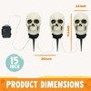 Joyfy 3 Pcs Skeleton Lightup Skull Stakes for Halloween Outdoor Decorations, Pathway Makers for Halloween Party, Lawn Props, Halloween Yard Decor - 4 of 4