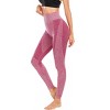 DOMETOUR 4 inches Contrast High Rise Shaping Waistband Yoga Pant With Tummy Control - 2 of 4