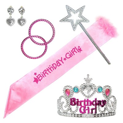 6pc Birthday Girl Costume Set Pink