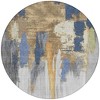 Navy Blue And Gold Abstract Washable Indoor Outdoor Area Rug - 4 of 4