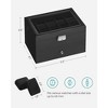 20-Slot Watch Box, Watch Case with Glass Lid, 2 Layers, Lockable Watch Display Case, Black Synthetic Leather - 4 of 4