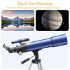 SUGIFT Telescope 80mm Aperture 500mm Astronomical Refractor for Adults Beginners with Tripod Phone Adapter Carry Bag and Accessories - 3 of 4