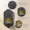 Teamson Home 32" 2-Tier Fleur-de-lis Wall Fountain Antique Copper - 3 of 4