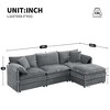 103.5" Chenille L-Shaped Modular Sectional Sofa with Double Cushions - 2 of 4
