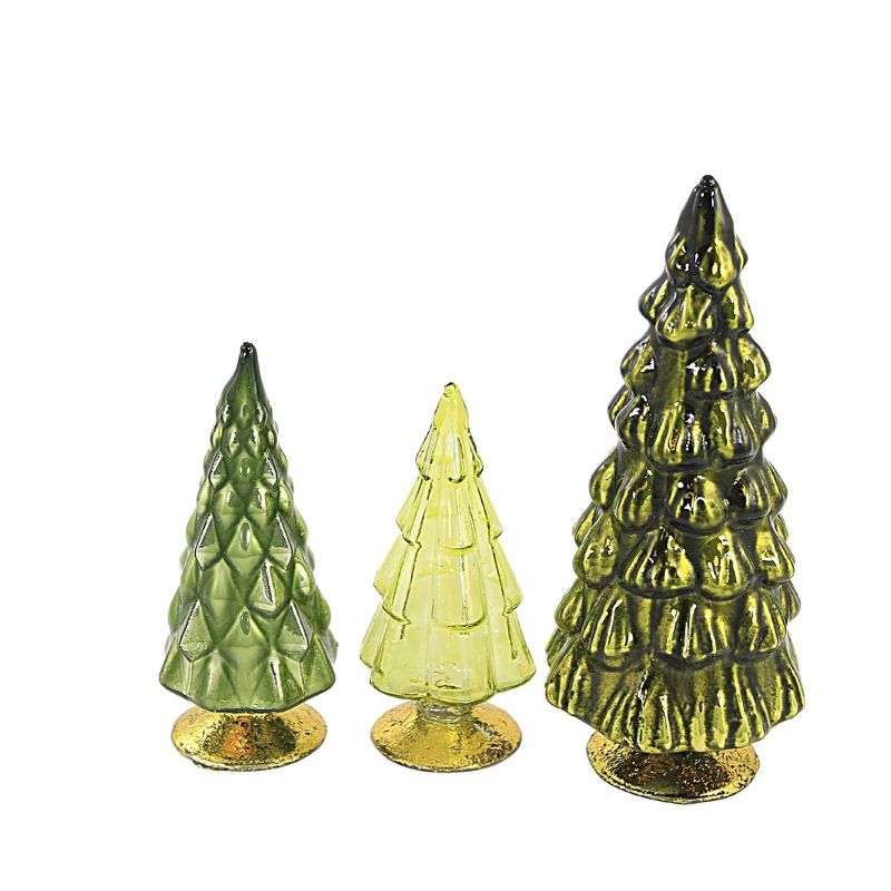 Cody Foster 6.75 In Small Green Hue Trees Set/3 Christmas Halloween Village Decor Decorate Tree Sculptures, 2 of 4