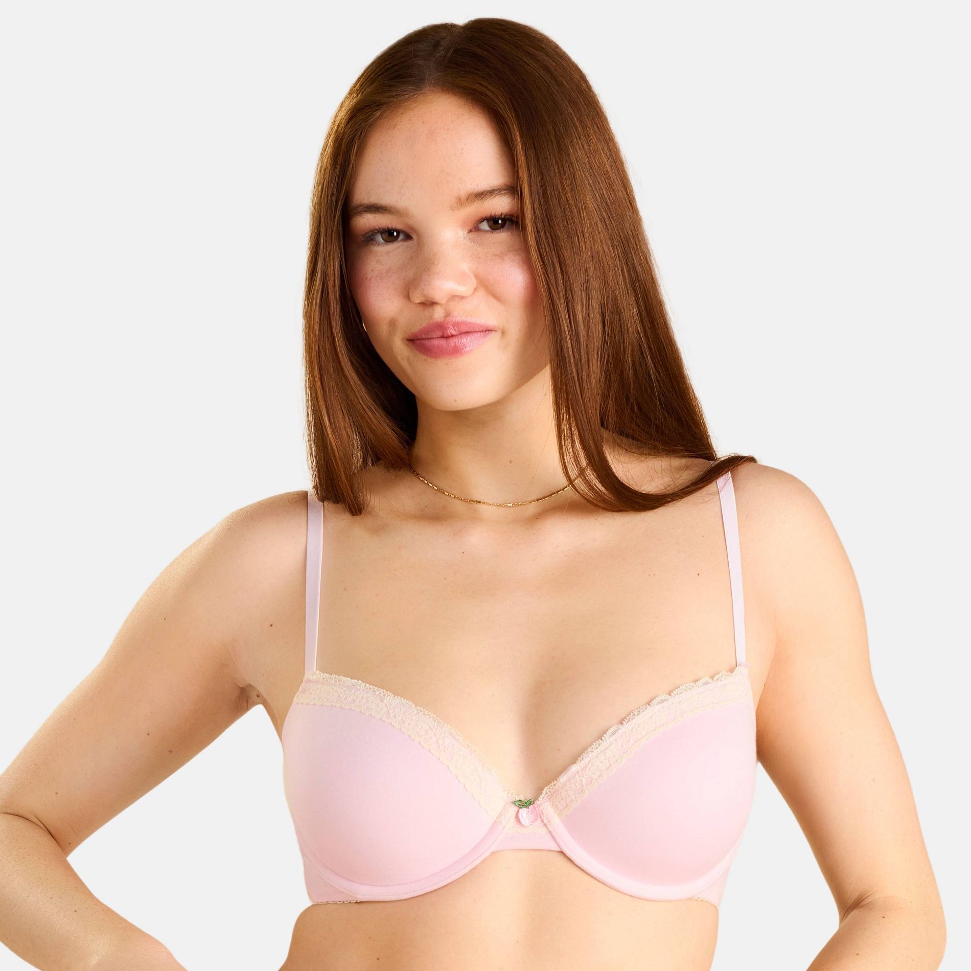 Fruit of the Loom Women's Fresh Cotton Lace Push-Up Bra
