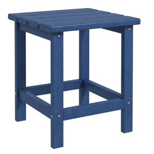 VisioGear Adirondack Side Table, Outside End Table for Patio, Compact Side Table for Porch, Deck, Blue, 15"*15"*18" - 1 of 4