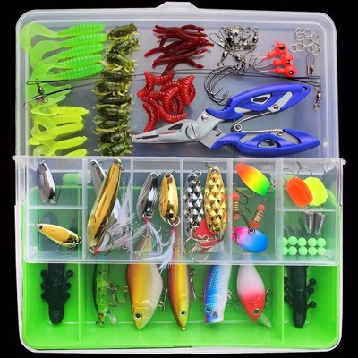 WhizMax 101 pcs Fishing Accessories Kit, Fishing Tackle Box with Tackle Included