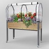 CedarCraft Self-Watering Cedar Planter Rectangular Outdoor Garden Bed Includes Greenhouse & Bug Cover Natural 21"x47"x32": Elevated - 2 of 4