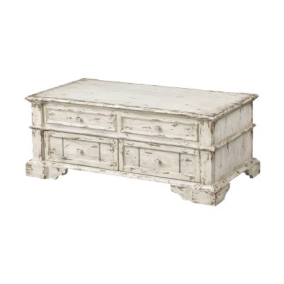 Alma 2 Drawer Lift Top Cocktail Table Cream - Treasure Trove Accents