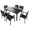 Sapphtopaz Patio Dining Set Wood Patio Table and Chairs Set with Cushions for Patio, Balcony, Garden, Vourtyard - 4 of 4