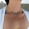 Adornia 14k Gold Plated Mixed Shape Crystal Necklace - 2 of 4