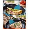2 Pieces Silicone Spatula Sets, Non Stick Cooking Utensils,Slotted Kitchen Turners,Blue - 3 of 4