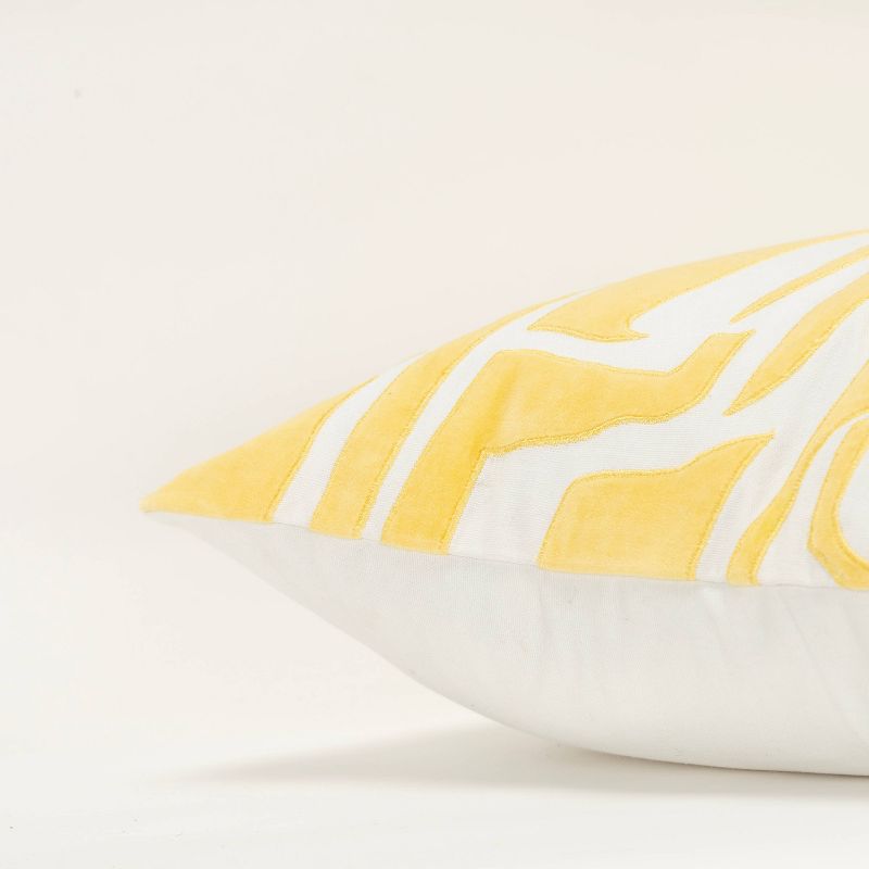 20&#34;x20&#34; Oversize Abstract Poly Filled Square Throw Pillow Yellow - Rizzy Home, 6 of 11