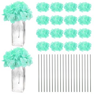 Unique Bargains Plastic Durable Realistic Reusable Silk Hydrangea Flowers with Stems for Home Decor/Wedding 9.84 In - 1 of 4