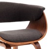 vidaXL Dining Chair Gray Bent Wood and Fabric - 3 of 4