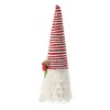 Whisen D5.9x16.5" Frosted Yarn Cone Adorned With a Cozy Holly Berry, 2 Pack, Christmas Decoration - White & Red - 4 of 4