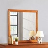 FONTOI Louis Phillipe Wall Mirror with Warm Oak Finish, Classic Wooden Frame Accent for Bedroom, Living Room, or Entryway, Oak, 38"*1"*38" - 2 of 4