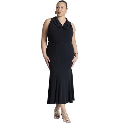 ELOQUII Women's Plus Size Trumpet Jersey Skirt