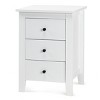 Tangkula 2PCS End Table Nightstand living Room Furniture W/ 3 Drawers White - 4 of 4