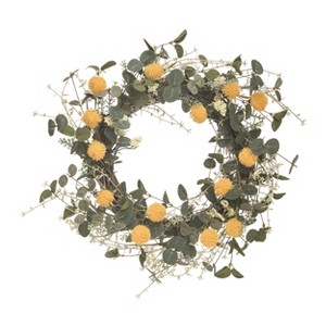 Transpac Synthetic Fabric 23 in. Multicolor Spring Billy Ball Wreath - 1 of 2