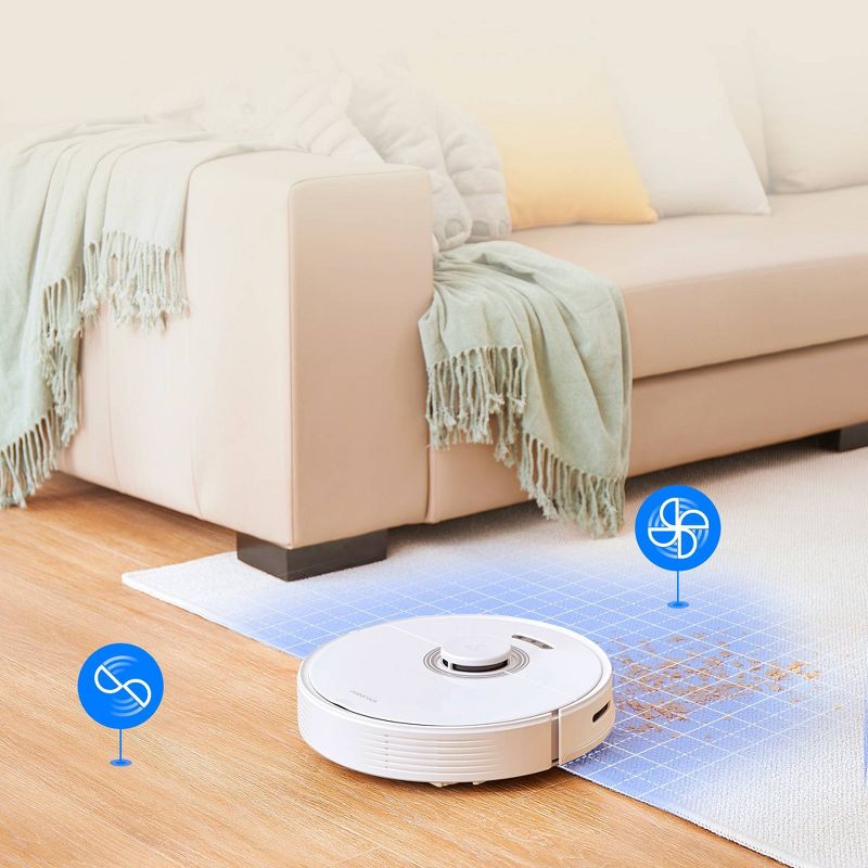 Roborock Q7 Max Cordless Robot Vacuum and Mop with LiDAR Navigation App-Controlled Mopping White, 3 of 13