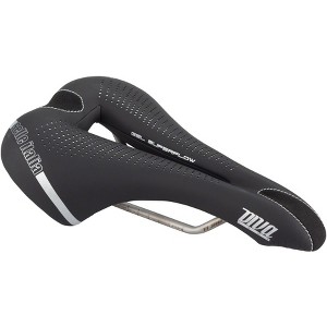 Selle Italia Diva Gel Superflow Saddle Black | 152mm Width Tubular Vanox Rail - 1 of 4