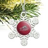 Rider University Primary Logo Metal Snowflake Christmas Tree Holiday Ornament - 2 of 3