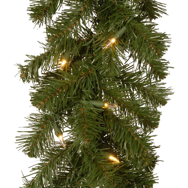 National Tree Company Pre-Lit Artificial Christmas Garland, Green, North Valley Spruce, Dual Color LED Lights, Plug In, Christmas Collection, 9 Feet, 5 of 8