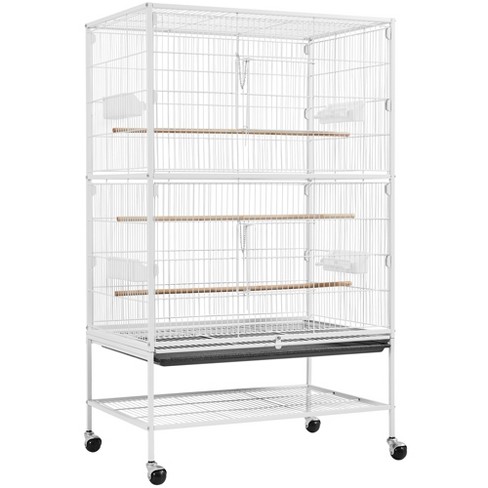 Yaheetech 52"H Rolling Bird Cage Parrot Cage with 3 Perches & Extra Storage Shelf - image 1 of 4