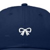 Dalix Bow Embroidered Coquette Cotton Summer Cute Outdoor Baseball Cap Dad Hat Womens - 2 of 4