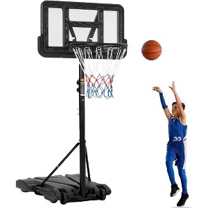 Basketball Stand Portable Adjustable Basketball Stand with Wheels for Kid Youth Adult Indoor Outdoor - 1 of 4