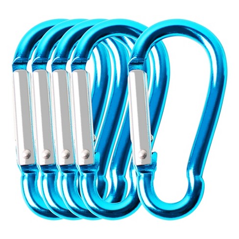 Unique Bargains Aluminum Hiking D-Ring Keychain Carabiner Hook Silver Tone  1.57 x 0.8 x 0.15 10 Pcs