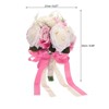 Unique Bargains Wedding Flowers Greenery Handmade Artificial Bridal Bouquets 1 Pc - 2 of 4