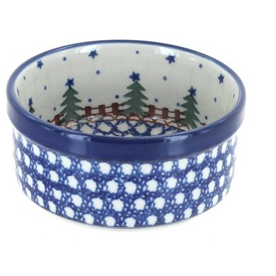 Blue Rose Polish Pottery Rustic Pines Small Ramekin