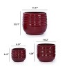 ORRD 3-Piece Antique Bronze Ceramic Planter Set - Modern Flower Design Plant Pots with Drainage for Garden & Patio - 2 of 4