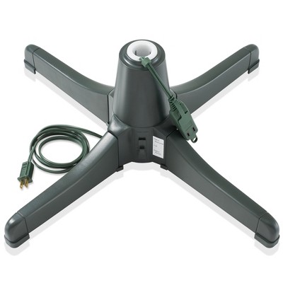 Casafield Rotating Christmas Tree Stand - 360-Degree Revolving Base for Up to 7.5 FT Artificial Tree, Green