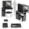 NicBex Salon Vanity Desk with Dryer Stand, Built-in USB Hub, Sliding Mirror & Cushioned Stool for Bedroom/Salon - 2 of 4